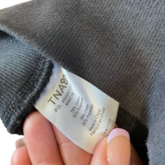 TNA Black Atlantic Long Zip up Hoodie Sweater Size XS - Picture 4 of 6